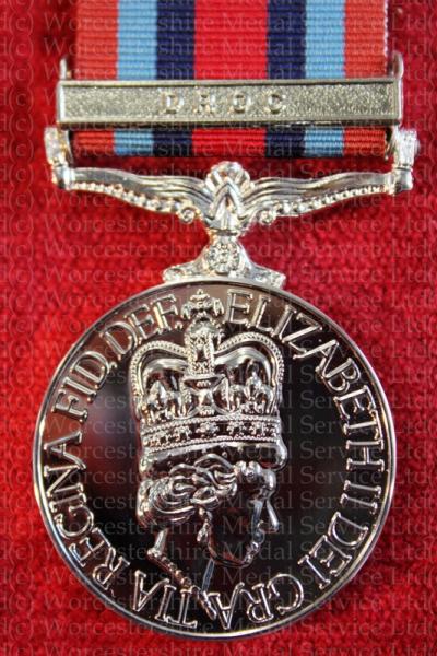 Worcestershire Medal Service: OSM - Congo with clasp DROC