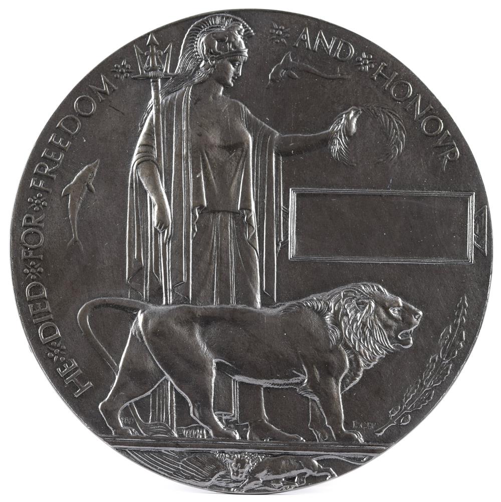 Worcestershire Medal Service: Memorial Plaque - Full Size