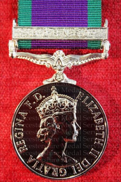 Worcestershire Medal Service: CSM with clasp Borneo