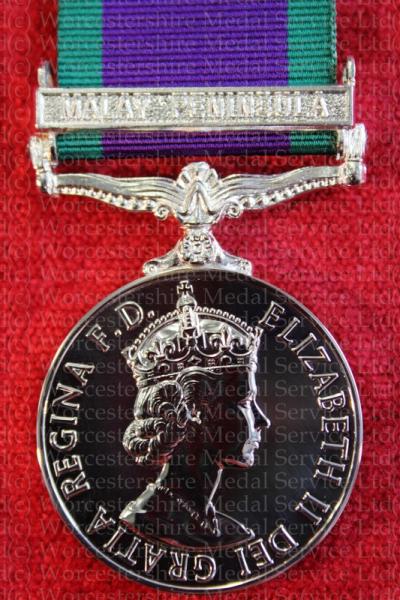 Worcestershire Medal Service: CSM with clasp Malay Peninsula
