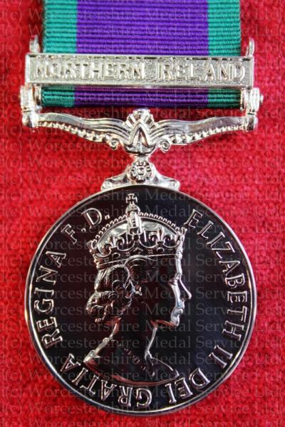 Worcestershire Medal Service: CSM with clasp Northern Ireland