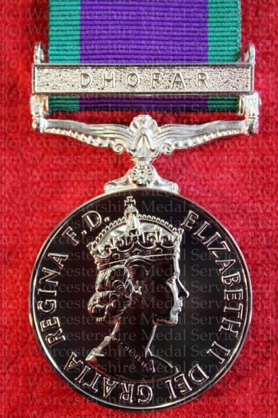 Worcestershire Medal Service: CSM with clasp Dhofar