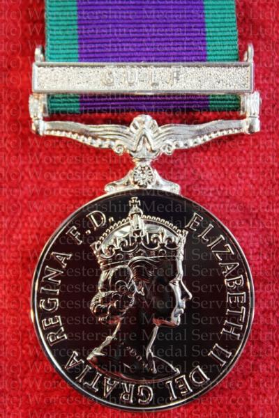 Worcestershire Medal Service: CSM with clasp Gulf
