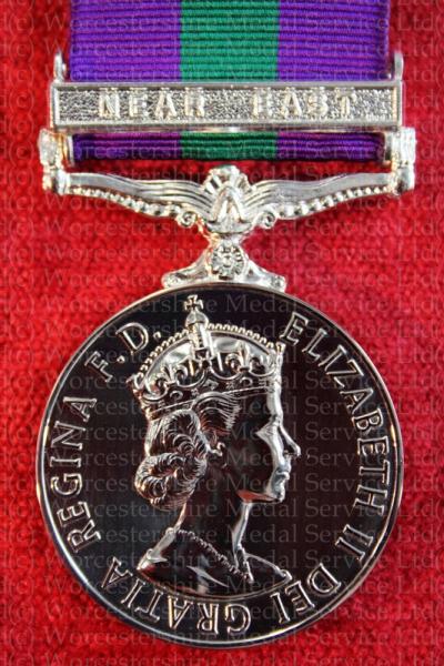 Worcestershire Medal Service: GSM with clasp Near East