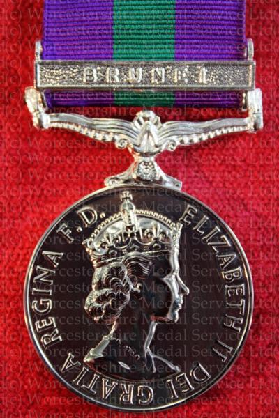 Worcestershire Medal Service: GSM with clasp Brunei