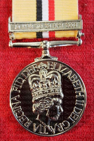 Worcestershire Medal Service: Iraq Medal (Op Telic) 19 Mar 28 Apr 2003