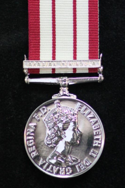 Worcestershire Medal Service: Naval GSM Arabian Peninsula