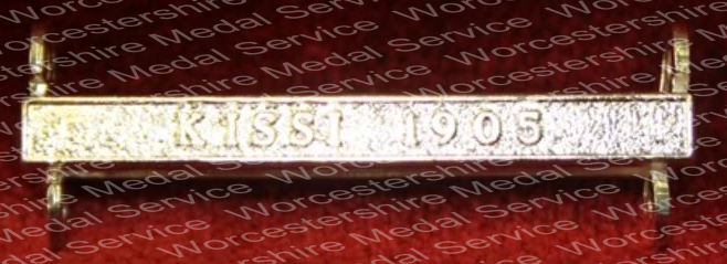 Worcestershire Medal Service: Clasp - Kissi 1905