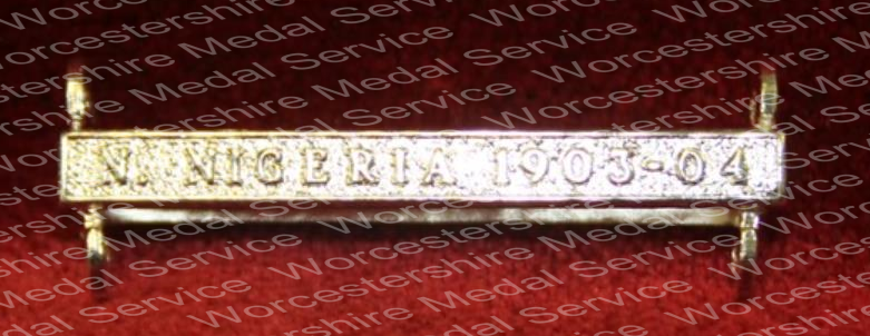 Worcestershire Medal Service: Clasp - N. Nigeria 1903-04