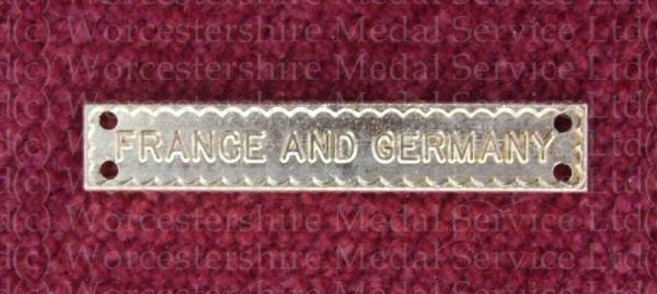 Worcestershire Medal Service: Clasp - France & Germany