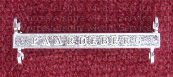 Worcestershire Medal Service: Clasp - Paardeberg  (QSA)