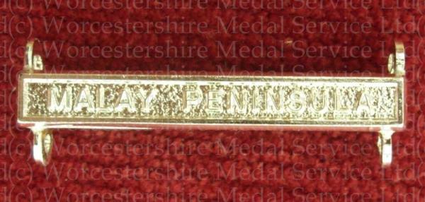 Worcestershire Medal Service: Clasp - Malay Peninsula