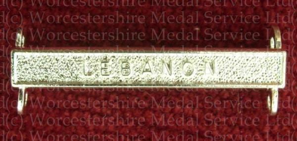 Worcestershire Medal Service: Clasp - Lebanon