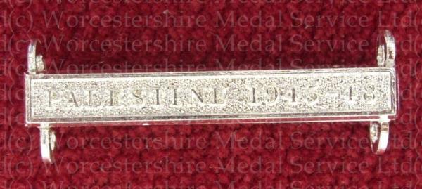 Worcestershire Medal Service: Clasp - Palestine 1945-48