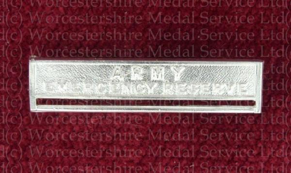 Worcestershire Medal Service: Army Emergency Reserve Decoration Top Bar