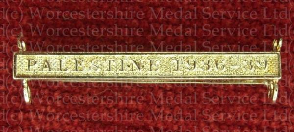 Worcestershire Medal Service: Clasp - Palestine 1936-39 (NGSM)