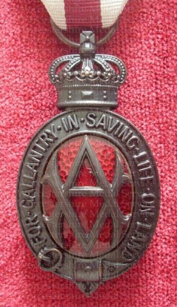 Worcestershire Medal Service: Albert Medal Land - 2nd Class (Bronze)