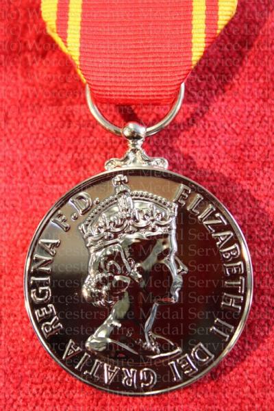 Worcestershire Medal Service: Fire Brigade Long Service Medal EIIR