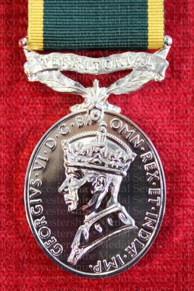Worcestershire Medal Service: Efficiency Medal (Territorial) GVI