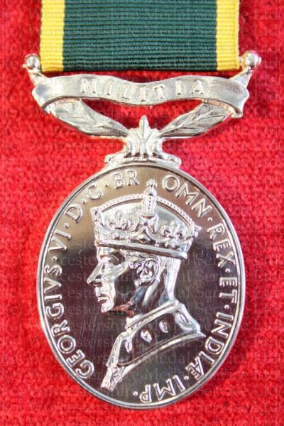 Worcestershire Medal Service: Efficiency Medal Militia GVI