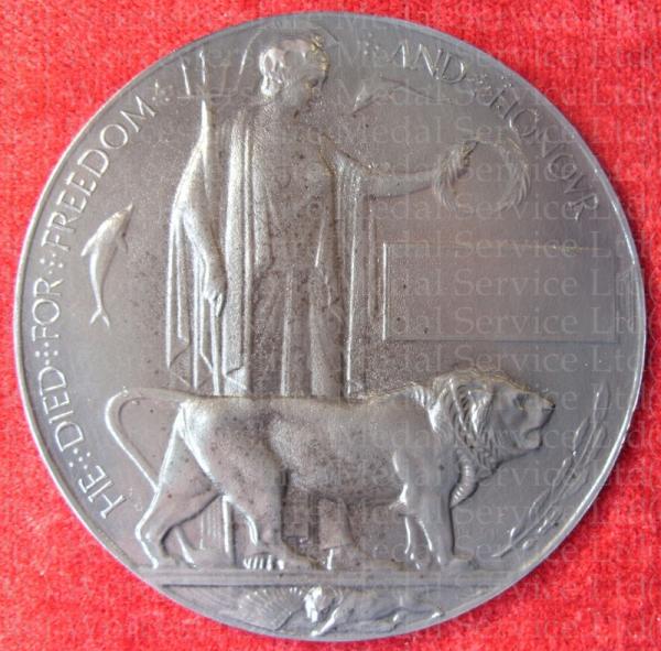 Worcestershire Medal Service: Memorial Plaque - half size