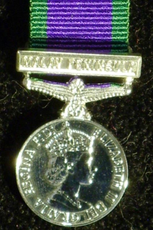 CSM with clasp Malay Peninsula Miniature Medal