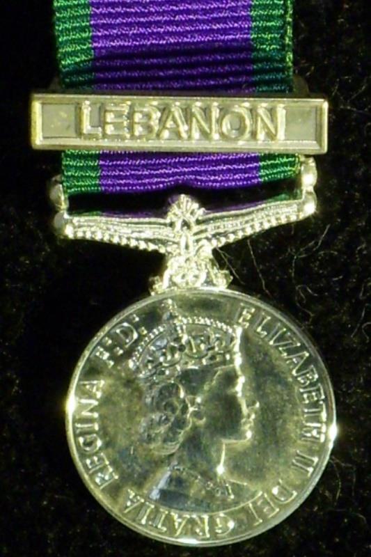 CSM with clasp Lebanon Miniature Medal