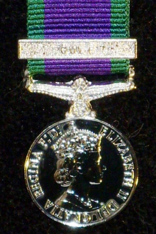CSM with clasp Gulf Miniature Medal