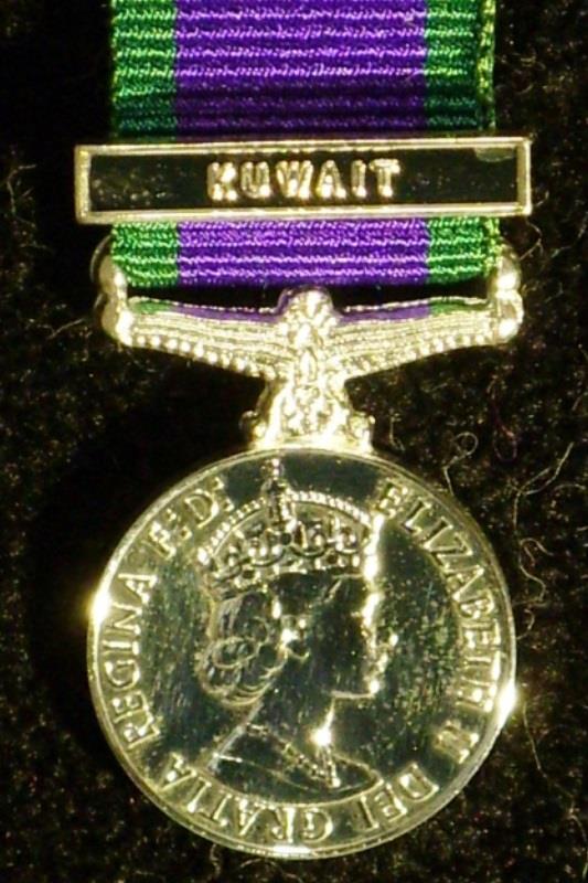 CSM with clasp Kuwait Miniature Medal