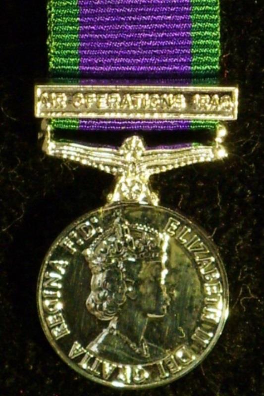 CSM with clasp Air Operations Iraq Miniature Medal