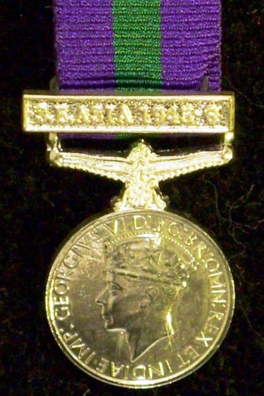 GSM with clasp S E Asia 1945-46 Miniature Medal