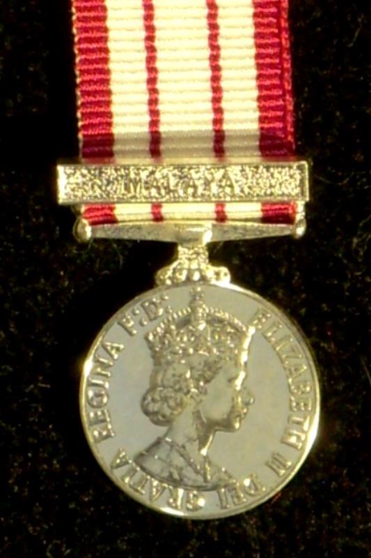 Naval GSM EIIR Malaya Miniature Medal