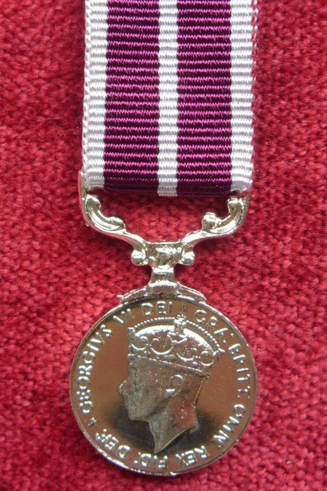Meritorious Service Medal GVI (Crowned Head) Miniature Medal