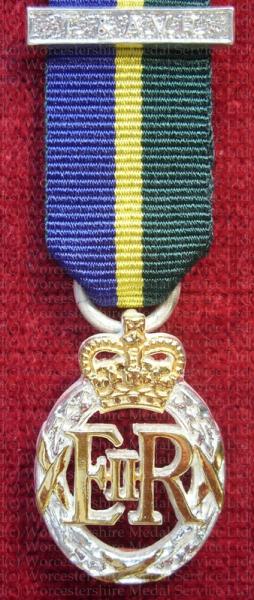 T&AVR Decoration EIIR Miniature Medal