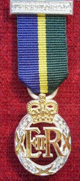 Efficiency Decoration (Territorial) EIIR (post 1982) Miniature Medal