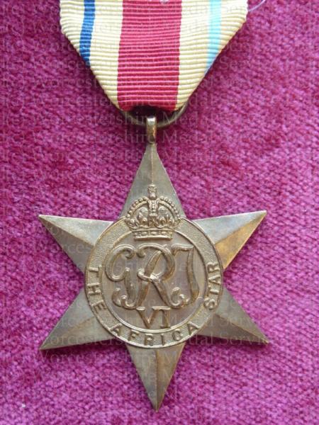 Worcestershire Medal Service: Africa Star (original)