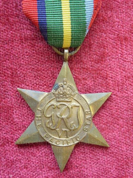 Worcestershire Medal Service: Pacific Star (original)