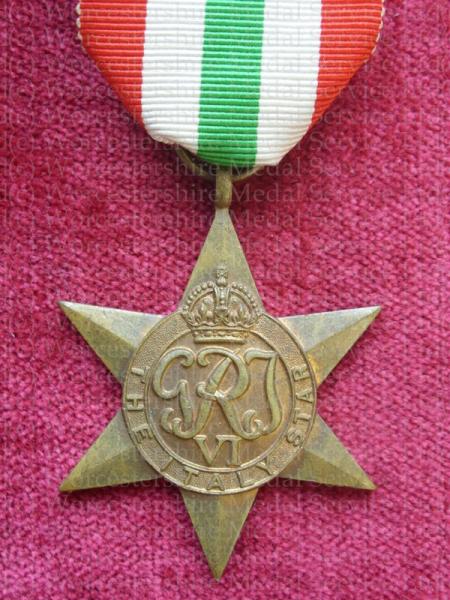 Worcestershire Medal Service: Italy Star (original)