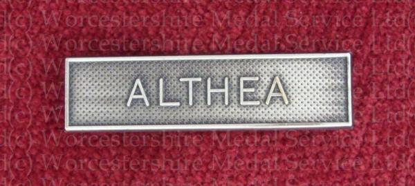 Worcestershire Medal Service: EU Clasp - Althea