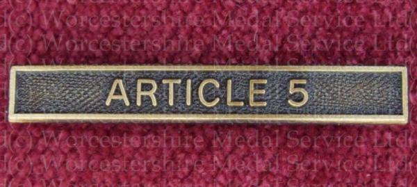 Worcestershire Medal Service: NATO Clasp - Article 5