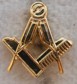 Worcestershire Medal Service: Craft Square & Compass Lapel Pim