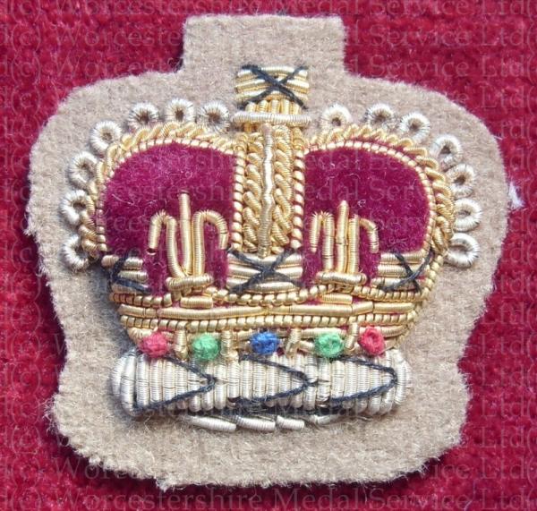 Worcestershire Medal Service: Crown ?'' - S/Sgt (Buff)