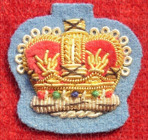 Worcestershire Medal Service: Crown ?'' - S/Sgt (Pompadour Blue)
