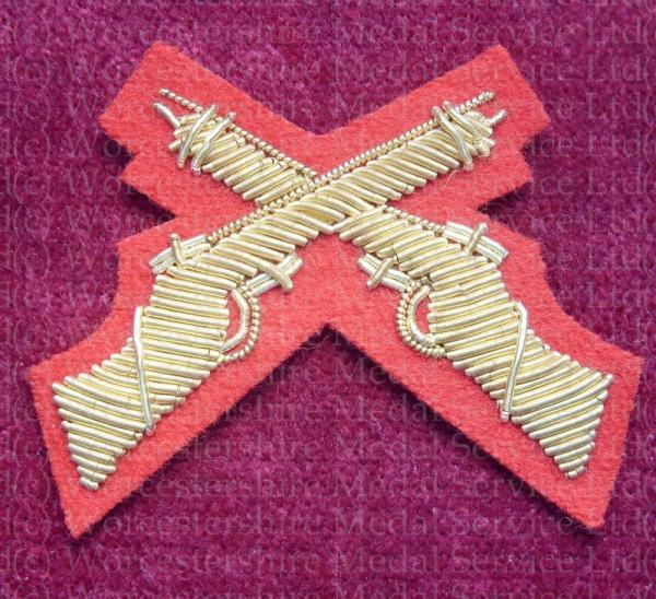 Worcestershire Medal Service: Crossed Rifles (Red)