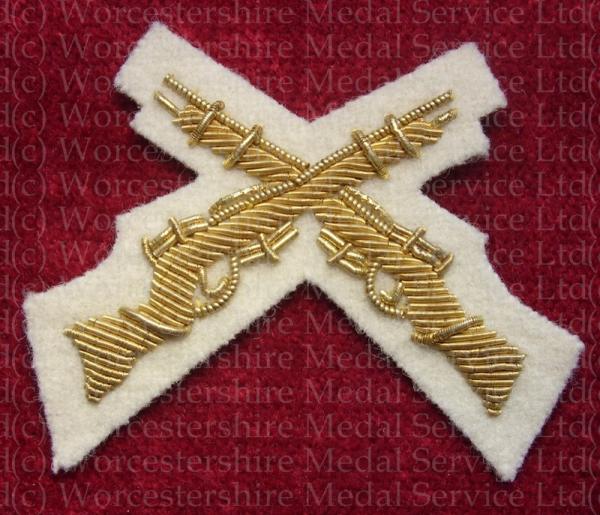 Worcestershire Medal Service: Crossed Rifles (White)
