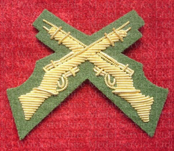 Worcestershire Medal Service: Crossed Rifles (Grass Green)