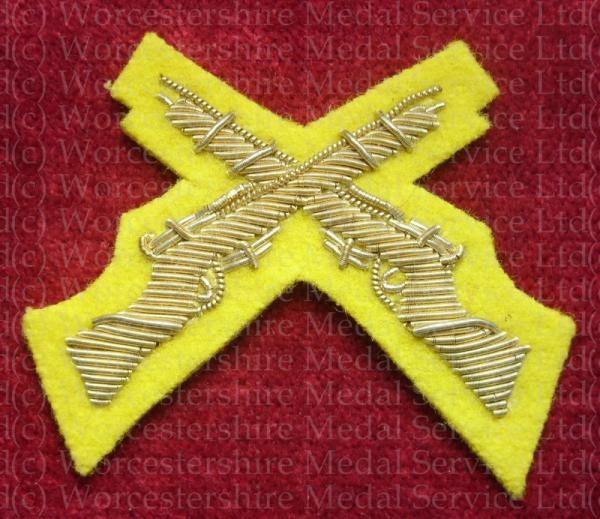 Worcestershire Medal Service: Crossed Rifles (Yellow)
