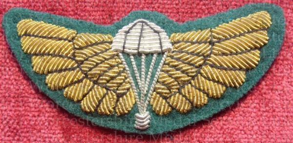 Worcestershire Medal Service: SAS Parachute & Wings (Gold for Officers) Green