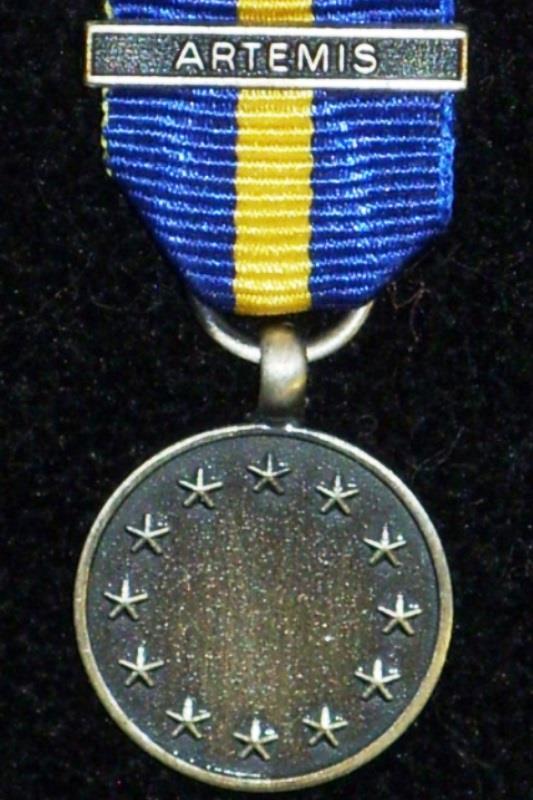 EU - ESDP Medal with Artemis clasp Miniature Medal