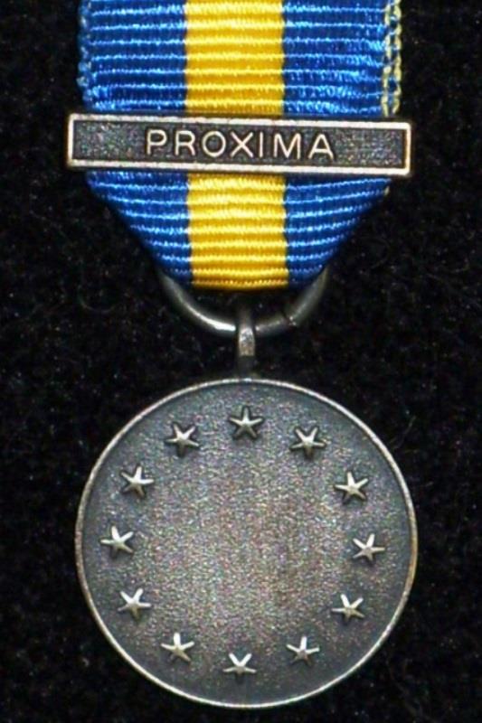 Worcestershire Medal Service: EU - ESDP Medal with Proxima clasp